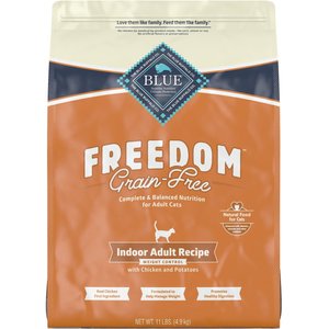Blue Buffalo Freedom Indoor Weight Control Chicken Recipe Grain-Free Dry Cat Food, 11-lb bag