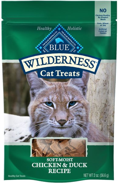 Blue Buffalo Wilderness Chicken & Duck Grain-Free Cat Treats, 2-oz bag slide 1 of 6
