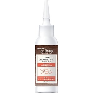 TropiClean Enticers Seafood Medley Flavor No Brushing Cat Teeth Cleaning Gel, 2-oz tube