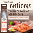 TropiClean Enticers Seafood Medley Flavor Cat Teeth Cleaning Gel, 2-oz tube