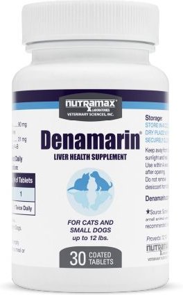 Nutramax Denamarin with S-Adenosylmethionine & Silybin Tablets Liver Supplement for Small Dogs & Cats, 30 count slide 1 of 11