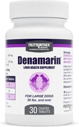 Nutramax Denamarin Tablets with S-Adenosylmethionine (SAMe) & Silybin Liver Health Supplement for Large Dogs, 30 count slide 1 of 11