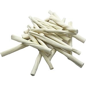 HOTSPOT PETS 5-inch All Natural Rawhide Twists Chews Dog Treats, 12 count