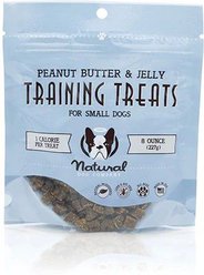 Natural Dog Company Peanut Butter & Jelly Flavored Chewy Training Dog Treats, 8-oz bag