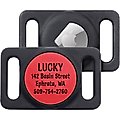 GoTags Engraved AirTag Dog & Cat Collar Holder, Red, Large