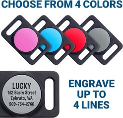 GoTags Engraved AirTag Dog & Cat Collar Holder, Gray, Large slide 2 of 7