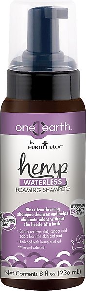 FURminator One Earth Hemp Woodland Sage Scented Dog Shampoo, Purple, 8-oz bottle slide 1 of 8