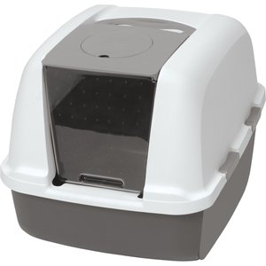 Catit Hooded Cat Pan, Grey, Jumbo