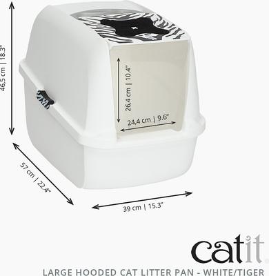 Show full view: Catit Hooded Cat Pan, White Tiger, Regular slide 3 of 9