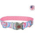 Sublime Adjustable Dog Collar, Pink Tie Dye with Pink Arrows, Medium: 12-18-in neck, 1-in wide