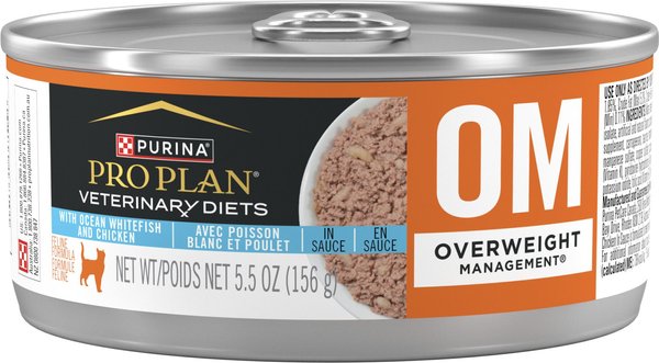 Purina Pro Plan Veterinary Diets OM Overweight Management Wet Cat Food, 5.5-oz, case of 24 slide 1 of 11
