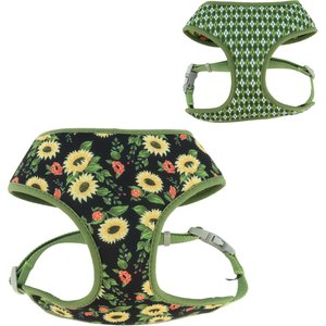 Sublime Reversible Dog Harness, Sunflower with Green Argyle, XX-Small: 14-16-in chest