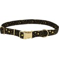 Accent Metallic Adjustable Dog Collar, Bright Black Galaxy, 8-12-in neck, 5/8-in wide