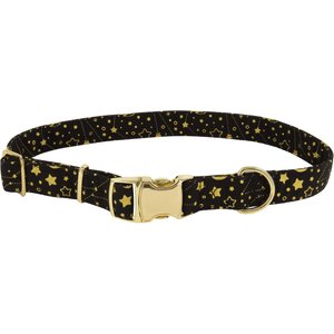 Accent Fashion Metallic Adjustable Dog Collar, Bright Black Galaxy, 18-26-in neck, 1-in wide