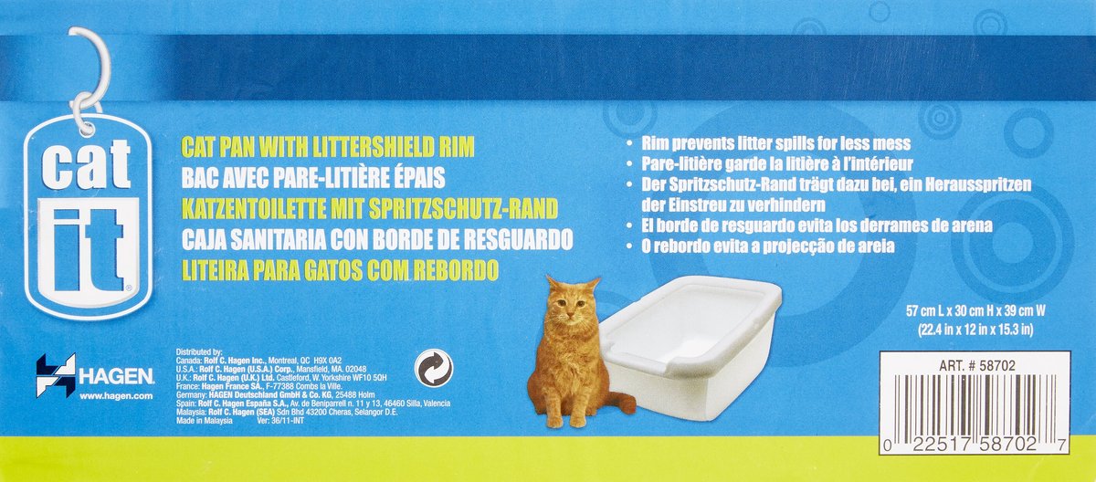 Catit cat litter pan with rim best sale