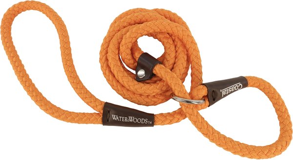 Water & Woods Braided Rope Slip Dog Leash, Safety Orange slide 1 of 6