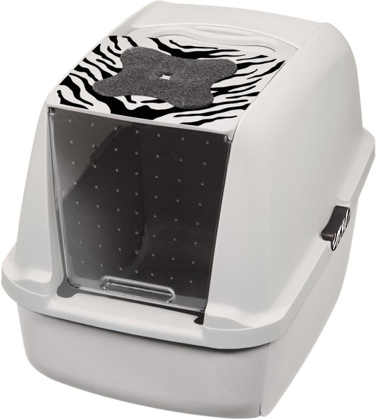 Catit Hooded Cat Pan, White Tiger, Jumbo slide 1 of 8
