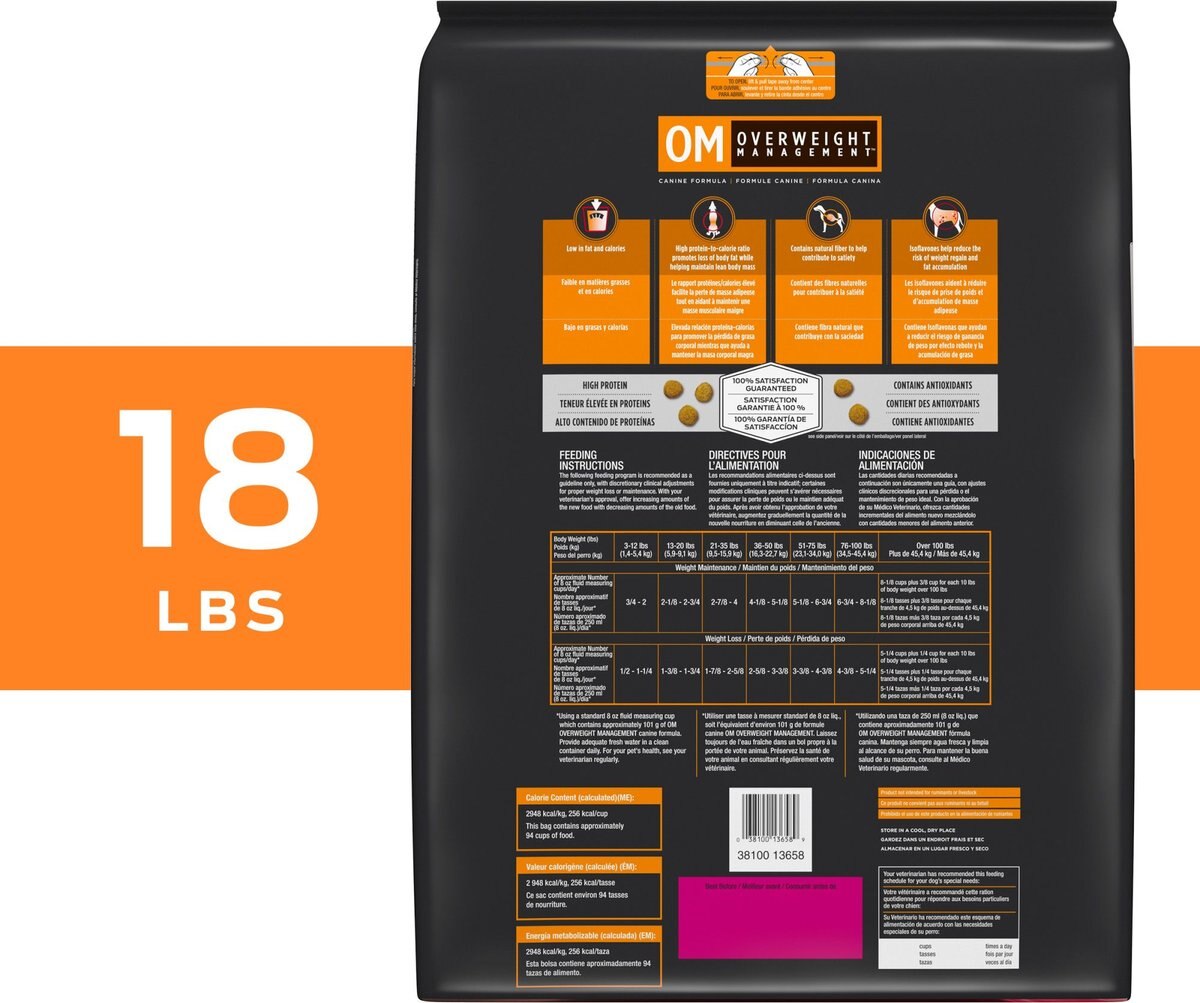 PURINA PRO PLAN VETERINARY DIETS OM Overweight Management Dry Dog Food 