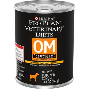 Purina Pro Plan Veterinary Diets OM Overweight Management Wet Dog Food, 13.3-oz, case of 12