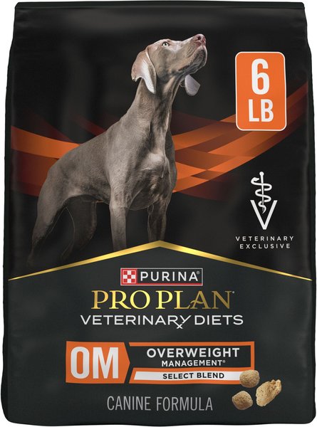 Purina Pro Plan Veterinary Diets OM Overweight Management Select Blend Chicken Flavor Dry Dog Food, 6-lb bag slide 1 of 11