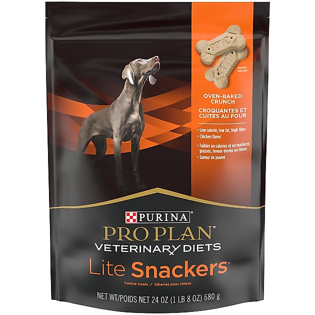 PURINA PRO PLAN VETERINARY DIETS Lite Snackers Crunchy Dog Treats 24 