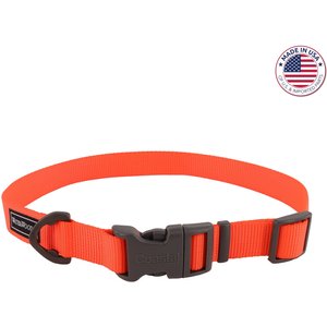Water & Woods Adjustable Dog Collar, Safety Orange, Medium: 14-20-in neck, 3/4-in wide