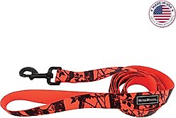 Water & Woods Blaze Patterned Dog Leash, Trees Orange