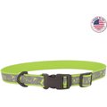 Water & Woods Adjustable Reflective Dog Collar, Water & Woods Lime, Medium: 14-20-in neck, 1-in wide