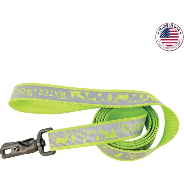 WATER & WOODS Reflective Dog Leash, Water & Woods Lime