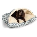 Snoozer Pet Products Rectangle Indoor & Outdoor Cozy Cave Dog & Cat Bed, Gray white, Small