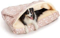 Snoozer Pet Products Rectangle Indoor & Outdoor Cozy Cave Dog & Cat Bed, Blush Pink, Small