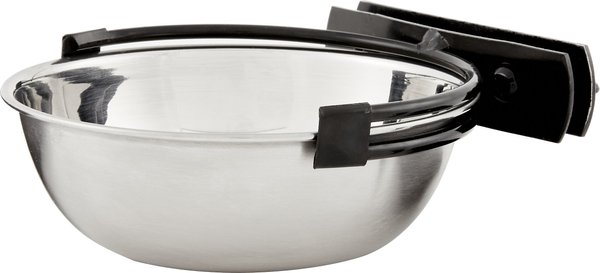 MidWest Stainless Steel Snap'y Fit Dog Kennel Bowl, 1.25-cup slide 1 of 7