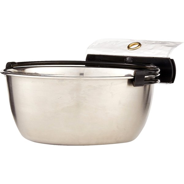 MIDWEST Stainless Steel Snap'y Fit Dog Kennel Bowl, 4cup
