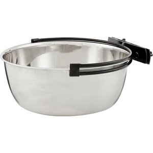 MidWest Stainless Steel Snap'y Fit Dog Kennel Bowl, 8 cup
