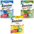 Variety Pack - Temptations MixUps Catnip Fever Flavor Soft & Crunchy Cat Treats, 16-oz bag, Chicken & Surfers' Delight Flavors