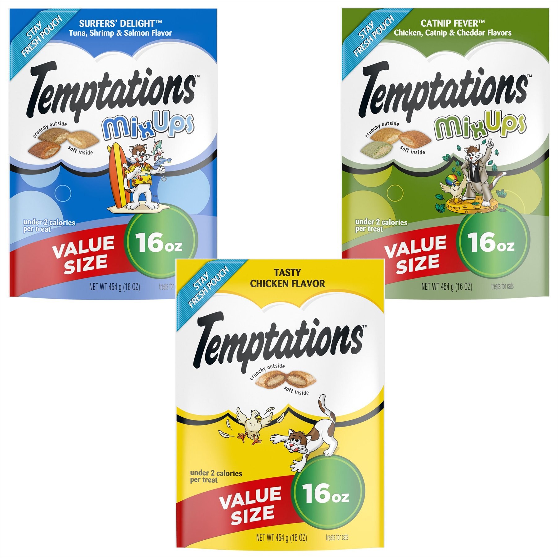 Variety Pack Temptations MixUps Catnip Fever Flavor Soft & Crunchy