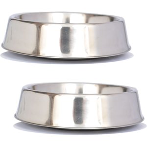 Iconic Pet Anti Ant Stainless Steel Non-Skid Bowls, 2 Count, 1 Cup