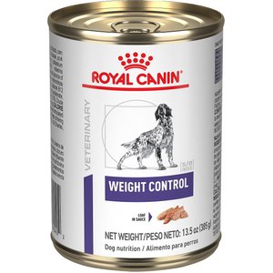 Royal Canin Veterinary Diet Adult Weight Control Loaf in Sauce Canned Dog Food, 13.5-oz can, case of 24