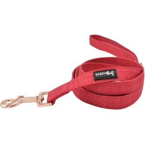 Sassy Woof Fabric Dog Leash, Red