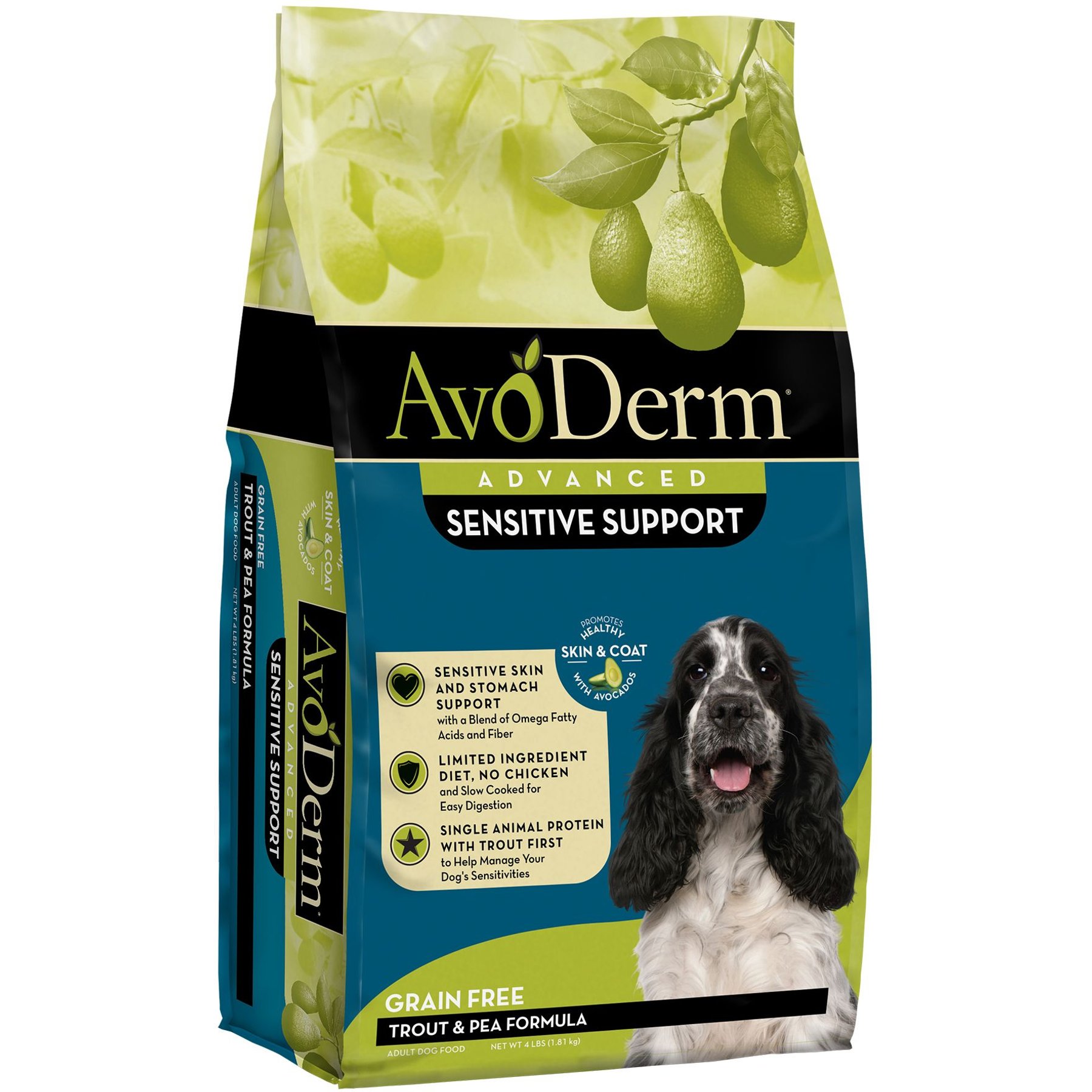 AVODERM Advanced Sensitive Support Trout Pea Formula Grain Free