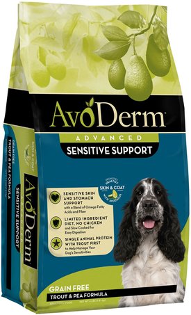 AVODERM Advanced Sensitive Support Lamb Formula Grain-Free Small Breed  Adult Dry Dog Food, 4-lb bag - Chewy.com