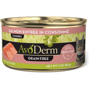 AvoDerm Grain-Free Salmon Entree Salmon Consomme Canned Cat Food, 3-oz, case of 24