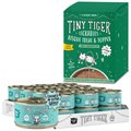 Tiny Tiger Chunks in EXTRA Gravy Seafood Canned Food + Lickables Senior Formula Tuna & Chicken Recipe Bisque Cat Treat & Topper
