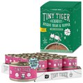 Tiny Tiger Chunks in EXTRA Gravy Beef Canned Food + Lickables Senior Formula Tuna & Chicken Recipe Bisque Cat Treat & Topper