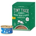 Tiny Tiger Kitten Classic Ocean Whitefish Pate Canned Food + Lickables Senior Formula Tuna & Chicken Recipe Bisque Cat Treat & Topper