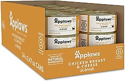 Applaws Chicken Breast with Cheese Canned Cat Food, 2.47-oz, case of 24