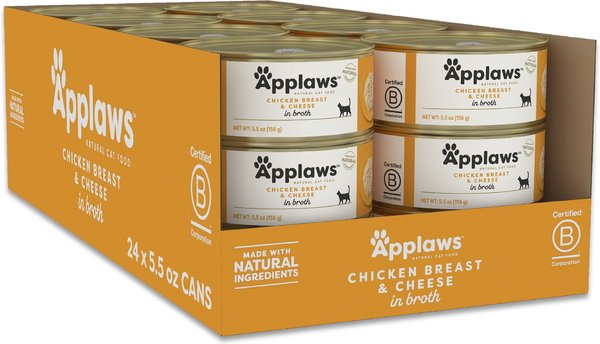 Applaws Chicken Breast with Cheese Canned Cat Food, 5.5-oz, case of 24 slide 1 of 7