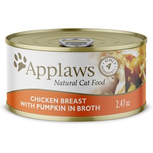Applaws Chicken Breast with Pumpkin Canned Cat Food, 2.47-oz, case of 24