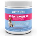 Alpha Paw 15 in 1 Multi Chews Bacon Favor Dog Supplement, 90 count