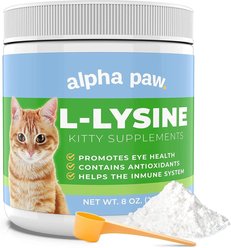 Alpha Paw Cat L-Lysine Immune Support Cat Supplement, 8-oz jar